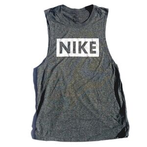 Nike Gray Logo Dri-Fit Tank Top